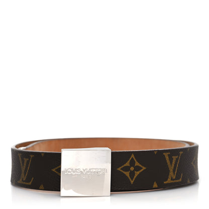 Louis Vuitton Monogram Ceinture Belt Silver Buckle 80 32 1 of 7