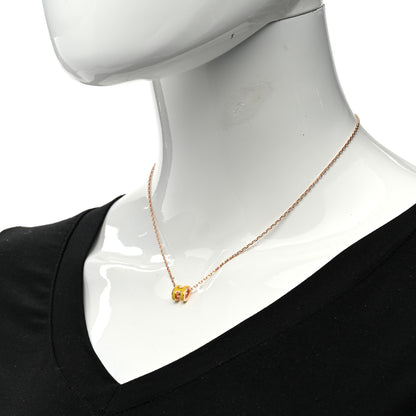 Hermes Lacquered Gold Mini Pop H Pendant Necklace Mimosa 2 of 7
