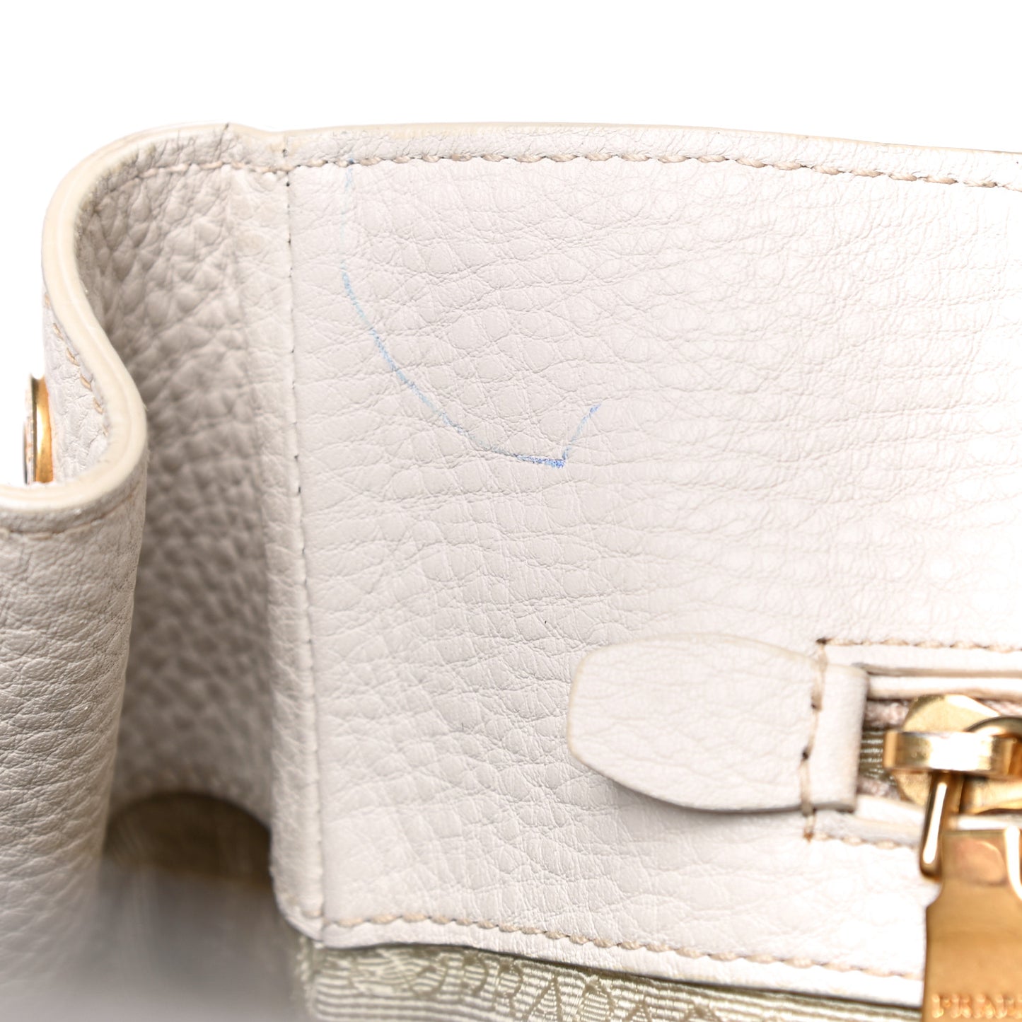 Vitello Daino Top Handle Tote White