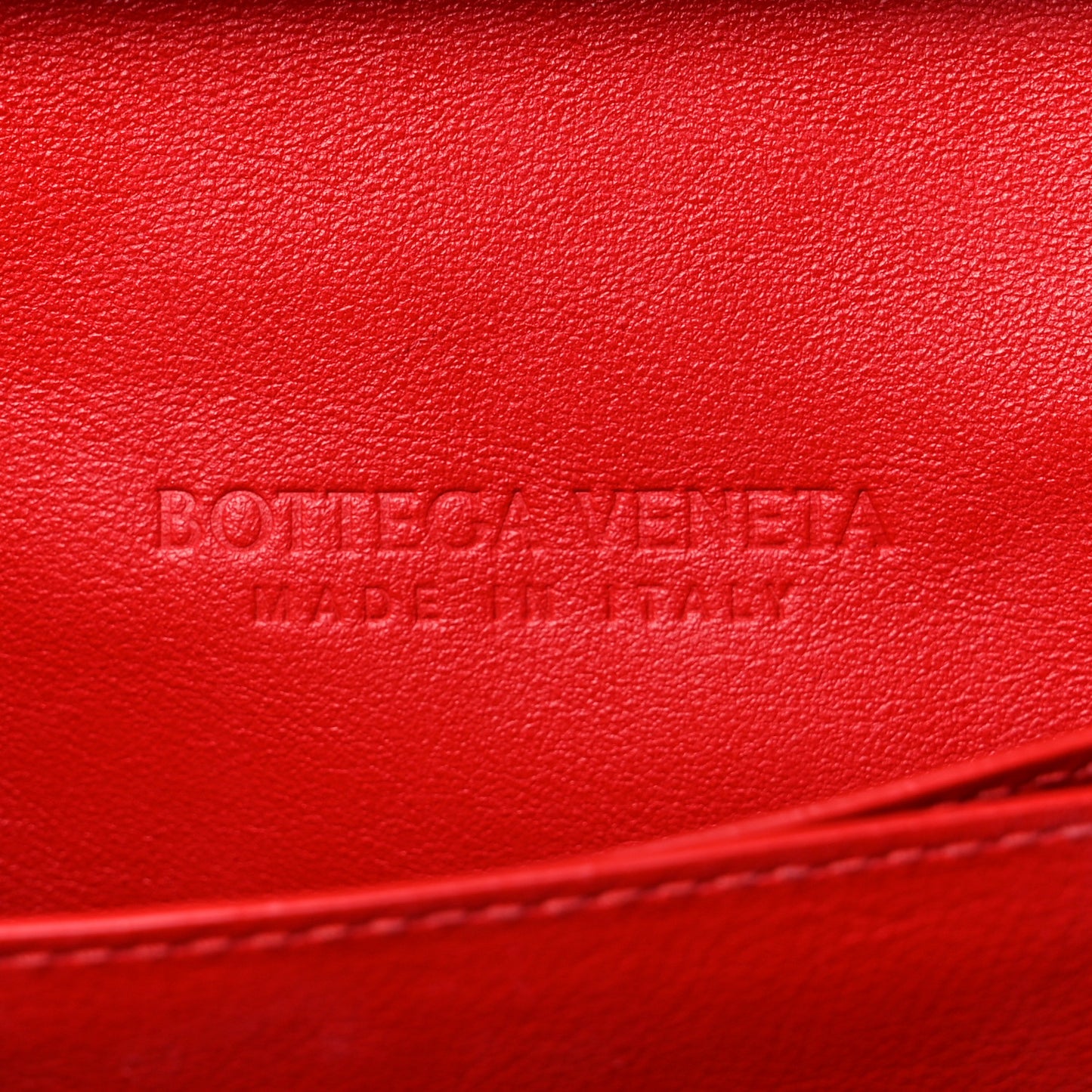 Nappa Intrecciato Mini Crossbody Red