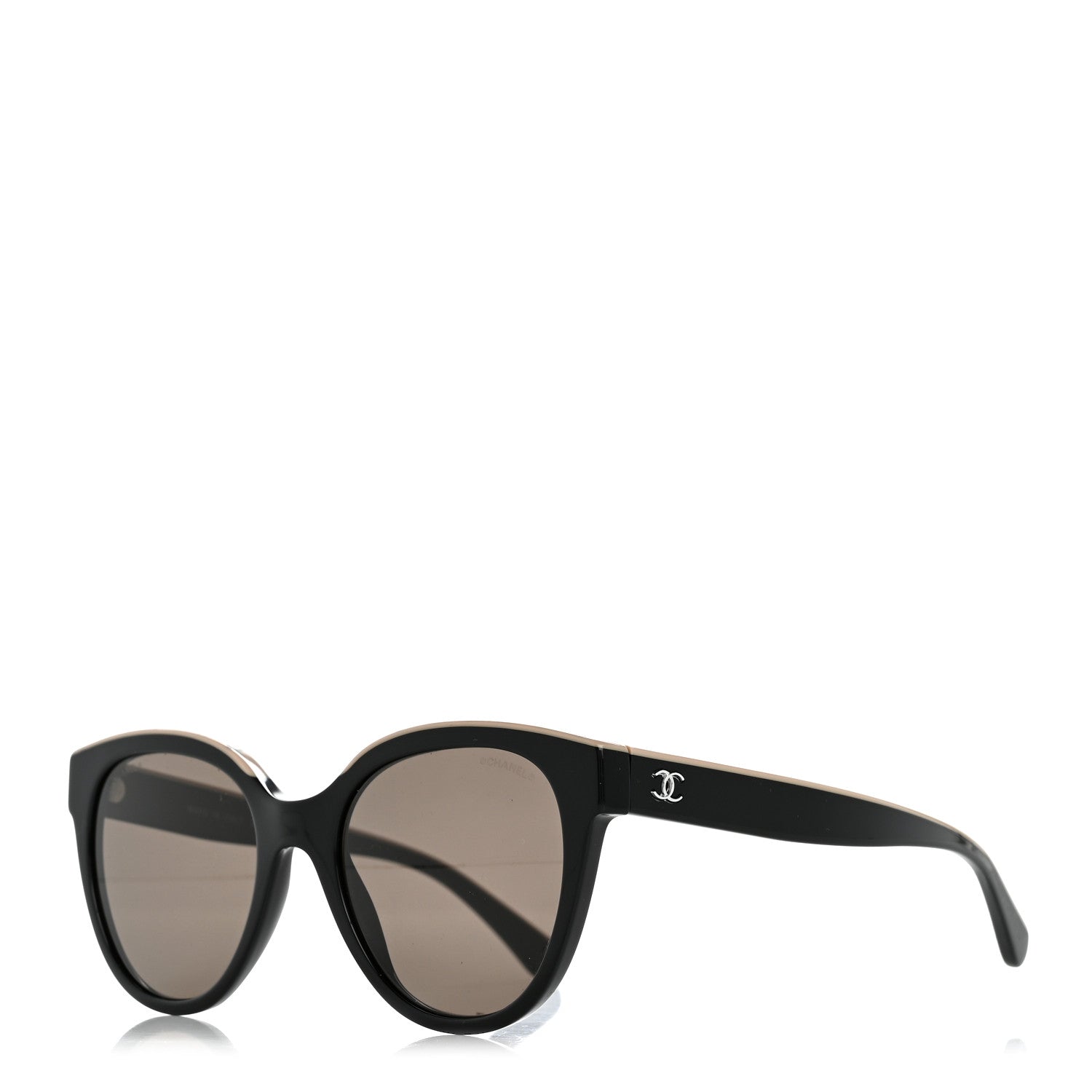 Chanel Acetate CC Butterfly Sunglasses 5414 Black Beige 1 of 8
