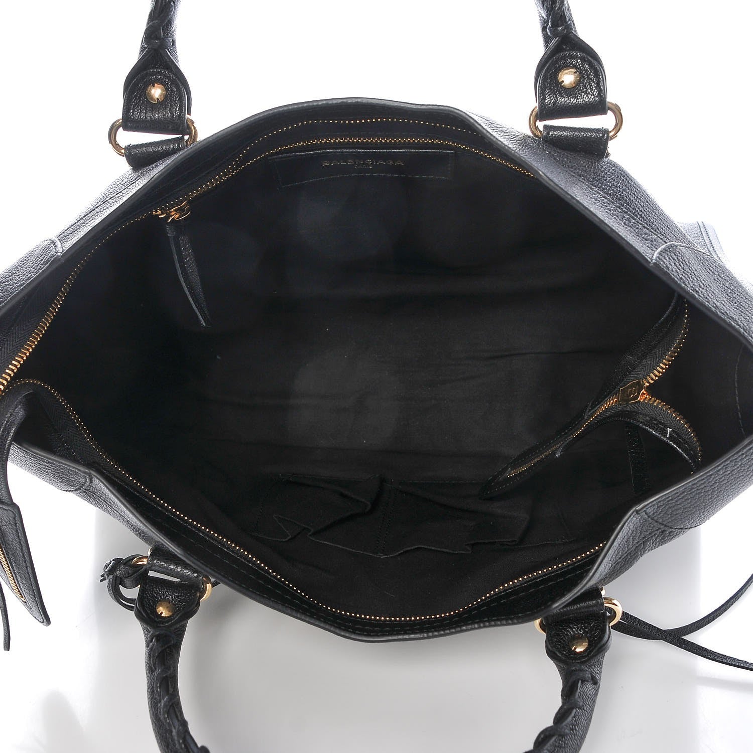 Balenciaga Chevre Gold Metallic Edge Hardware City Black 5 of 7