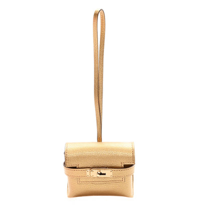 Hermes Metallic Chevre Chamkilight Festival Kelly Bag Charm Dore 1 of 5