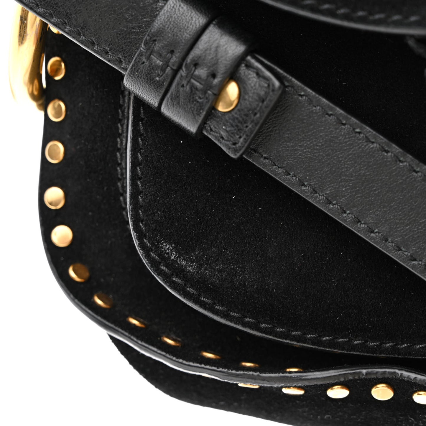 Suede Calfskin Braided Mini Hudson Shoulder Bag Black