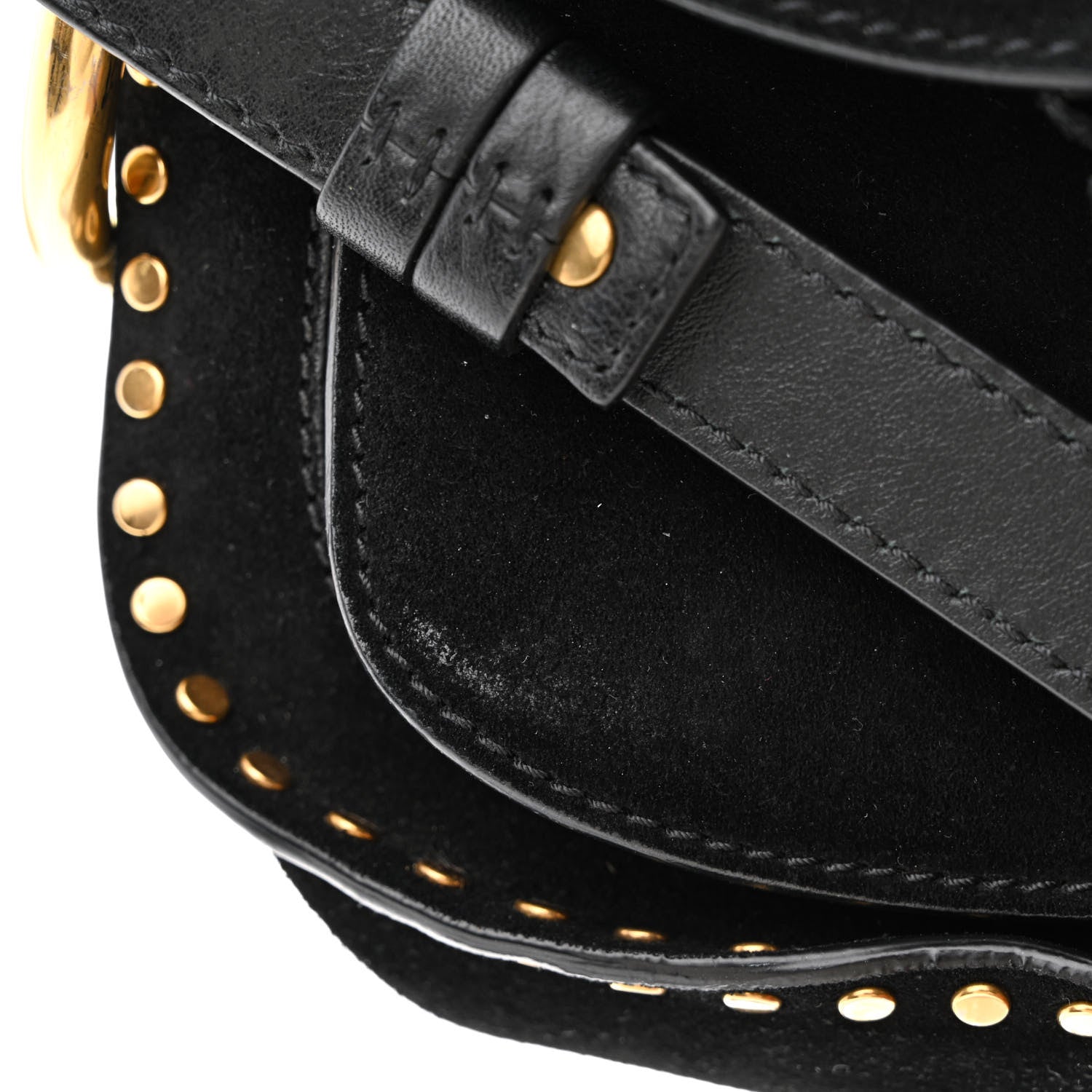 Chloe Suede Calfskin Braided Mini Hudson Shoulder Bag Black 14 of 14