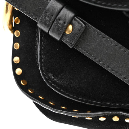 Chloe Suede Calfskin Braided Mini Hudson Shoulder Bag Black 14 of 14