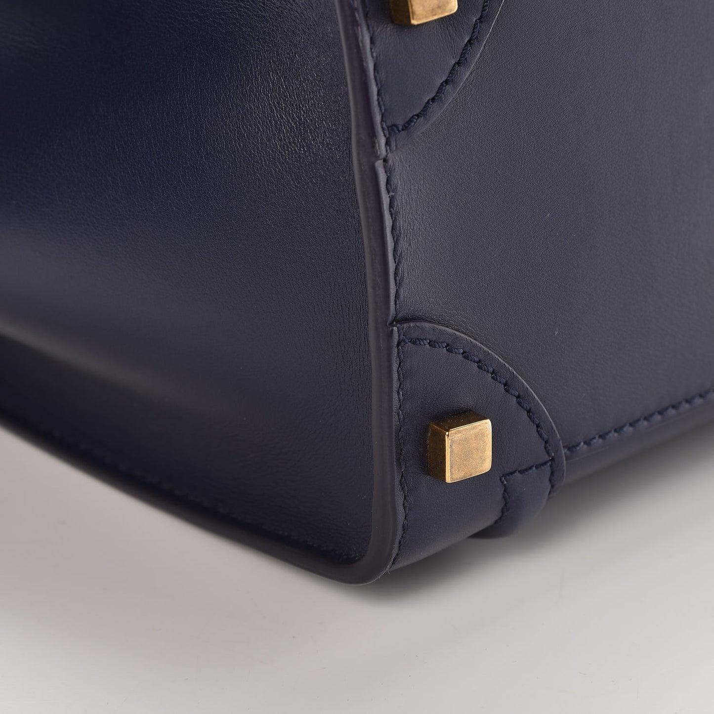 Smooth Calfskin Micro Luggage Navy Blue