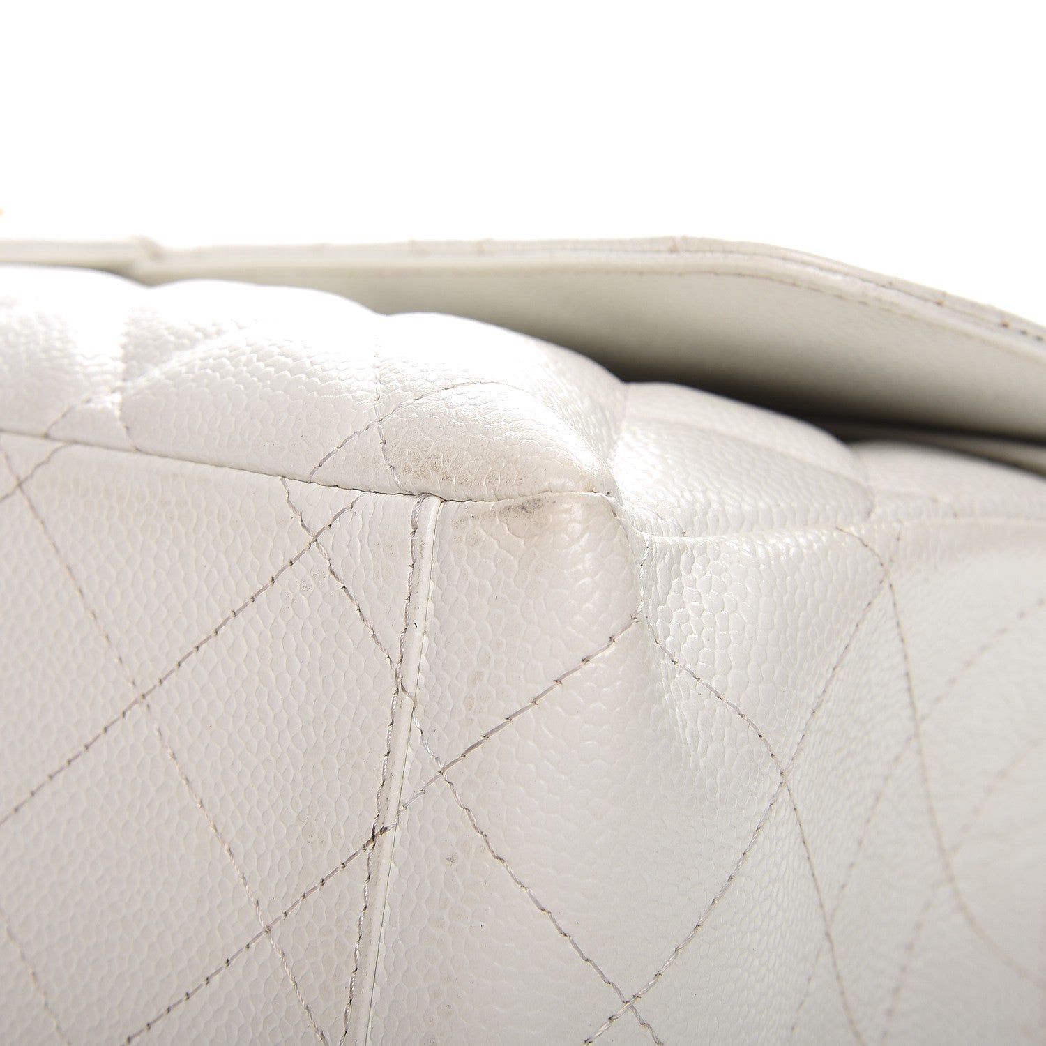 Chanel Caviar Quilted Maxi Double Flap White 11 of 16