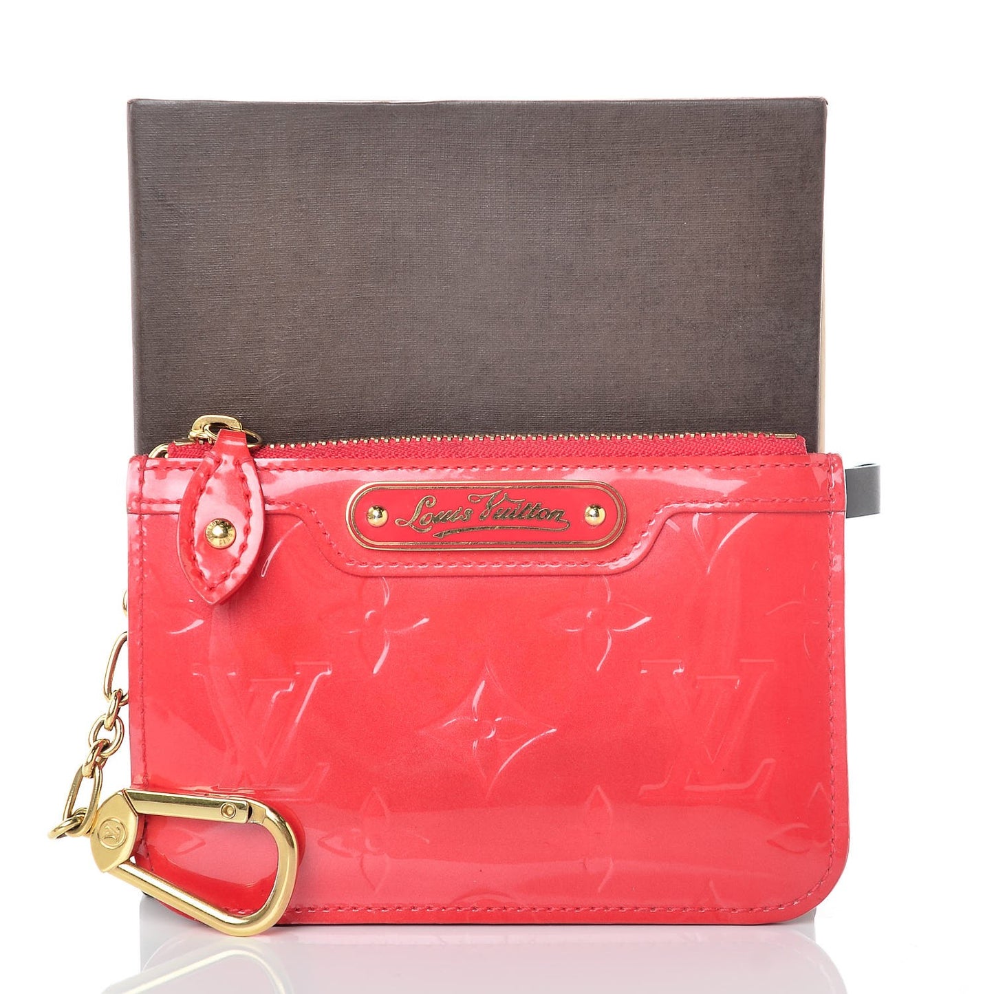 Vernis Key Pouch Rose Litchi