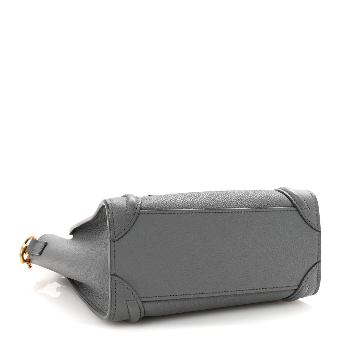 Drummed Calfskin Nano Luggage Kohl