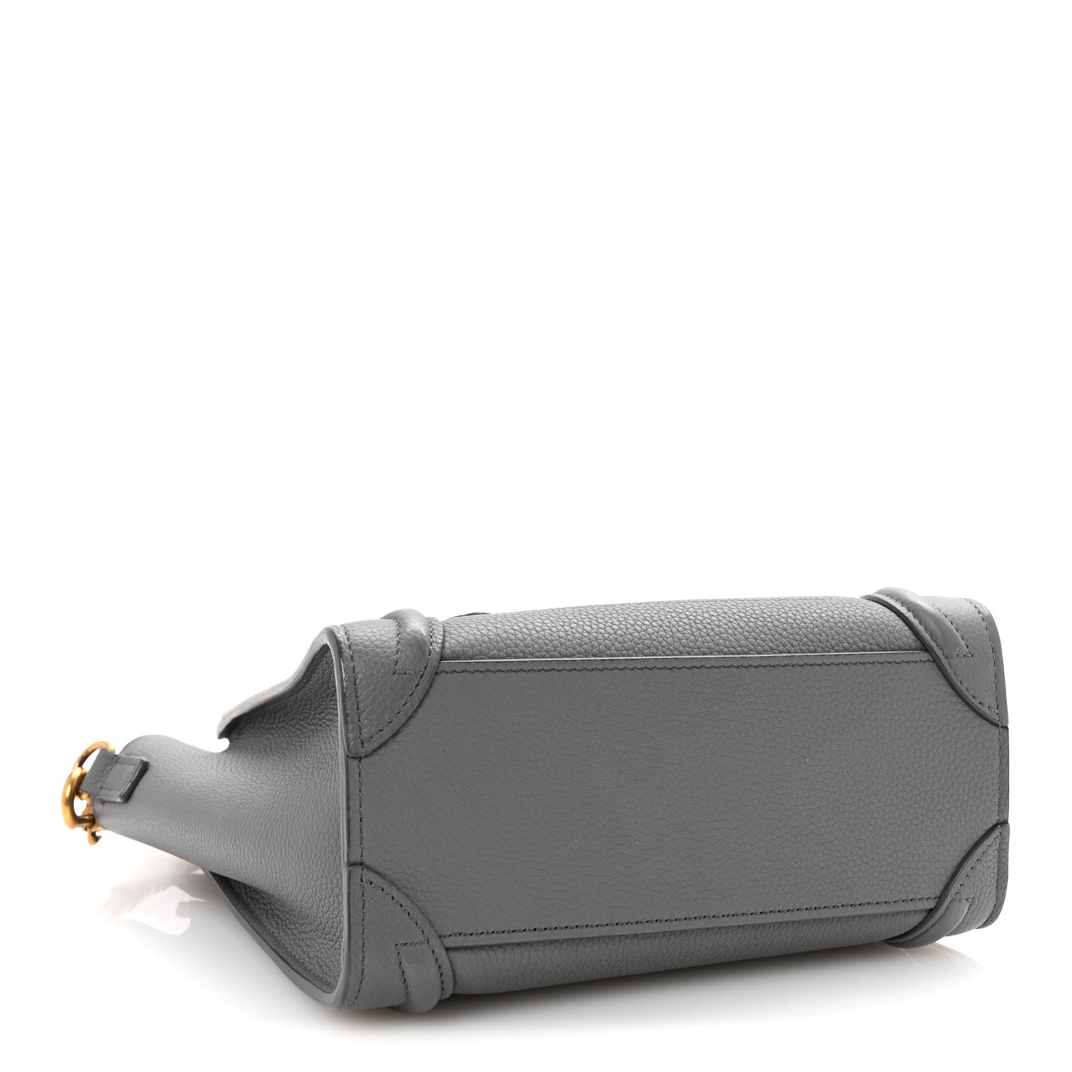 Celine Drummed Calfskin Nano Luggage Kohl 4 of 11