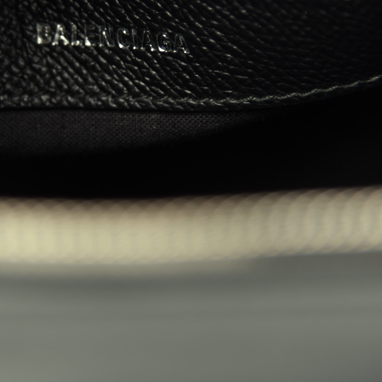 Balenciaga Signature Grained Calfskin Logo S Ville Top Handle Bag Black 6 of 9