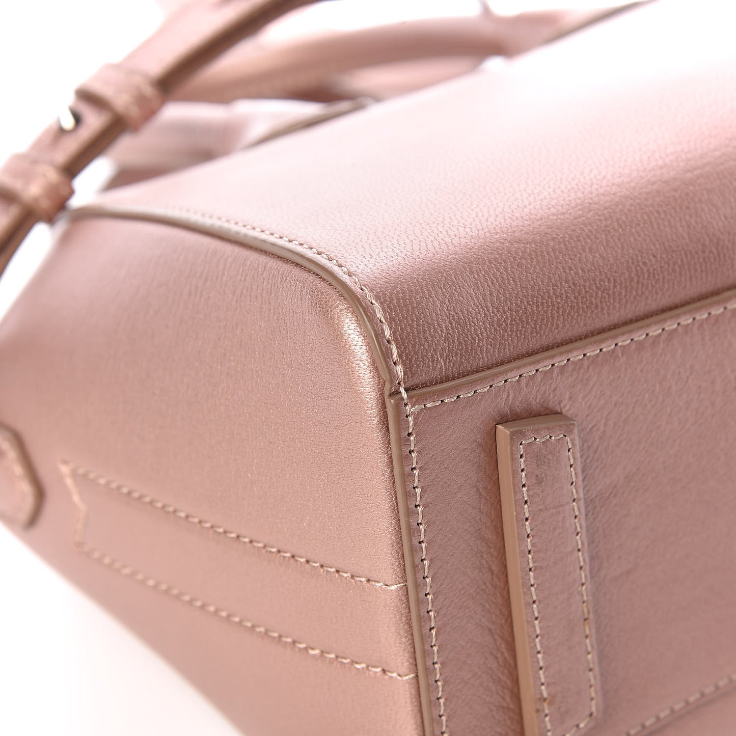 Metallic Sugar Goatskin Mini Antigona Light Pink