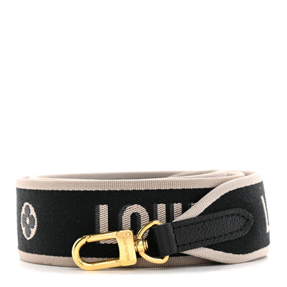 Louis Vuitton Jacquard Diane Shoulder Strap Black Ivory 2 of 3