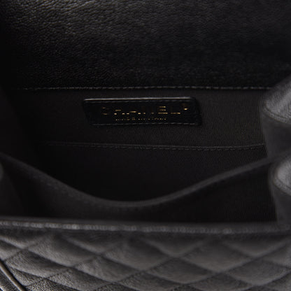 Chanel Caviar Quilted North South Boy Flap Black 12 of 12