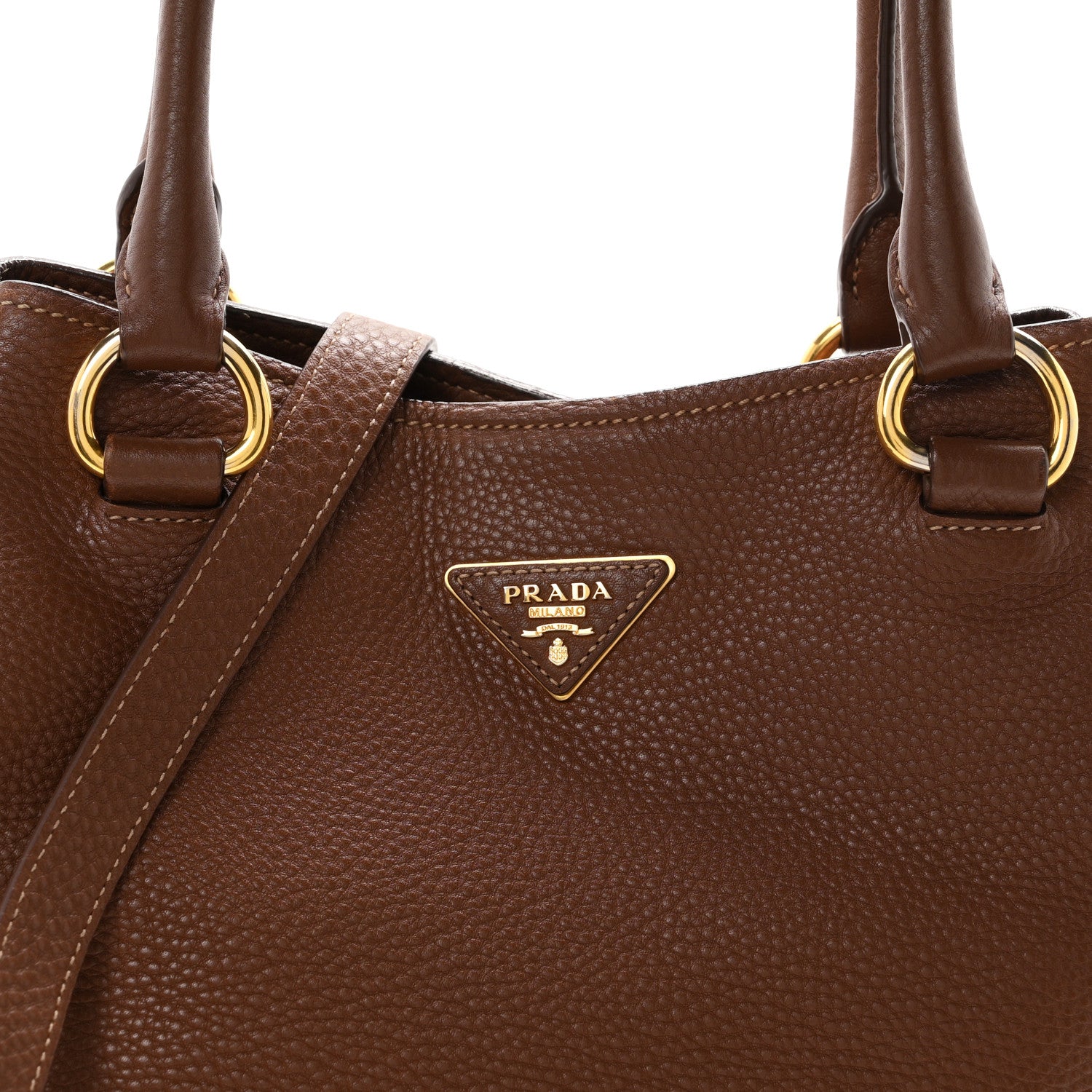 Prada Vitello Daino Tote Palissandro 8 of 11