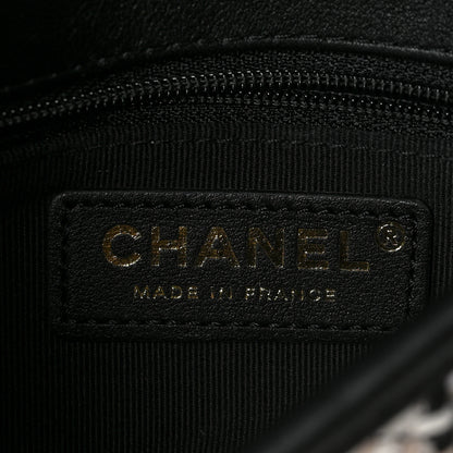 Chanel Tweed Calfskin School Memory Mini Top Handle Flap Ecru Grey Beige Black 6 of 8