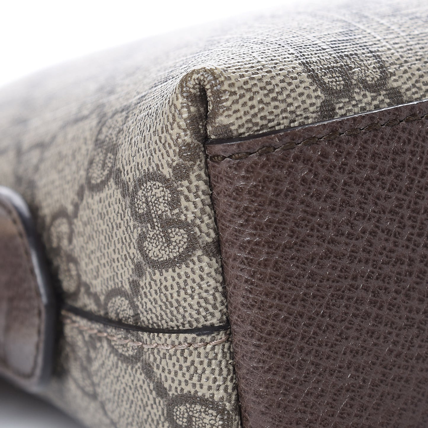 GG Supreme Monogram Textured Dollar Calfskin Web Small Ophidia Dome Shoulder Bag Beige Ebony New Acero