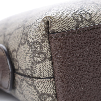 Gucci GG Supreme Monogram Textured Dollar Calfskin Web Small Ophidia Dome Shoulder Bag Beige Ebony New Acero 11 of 12