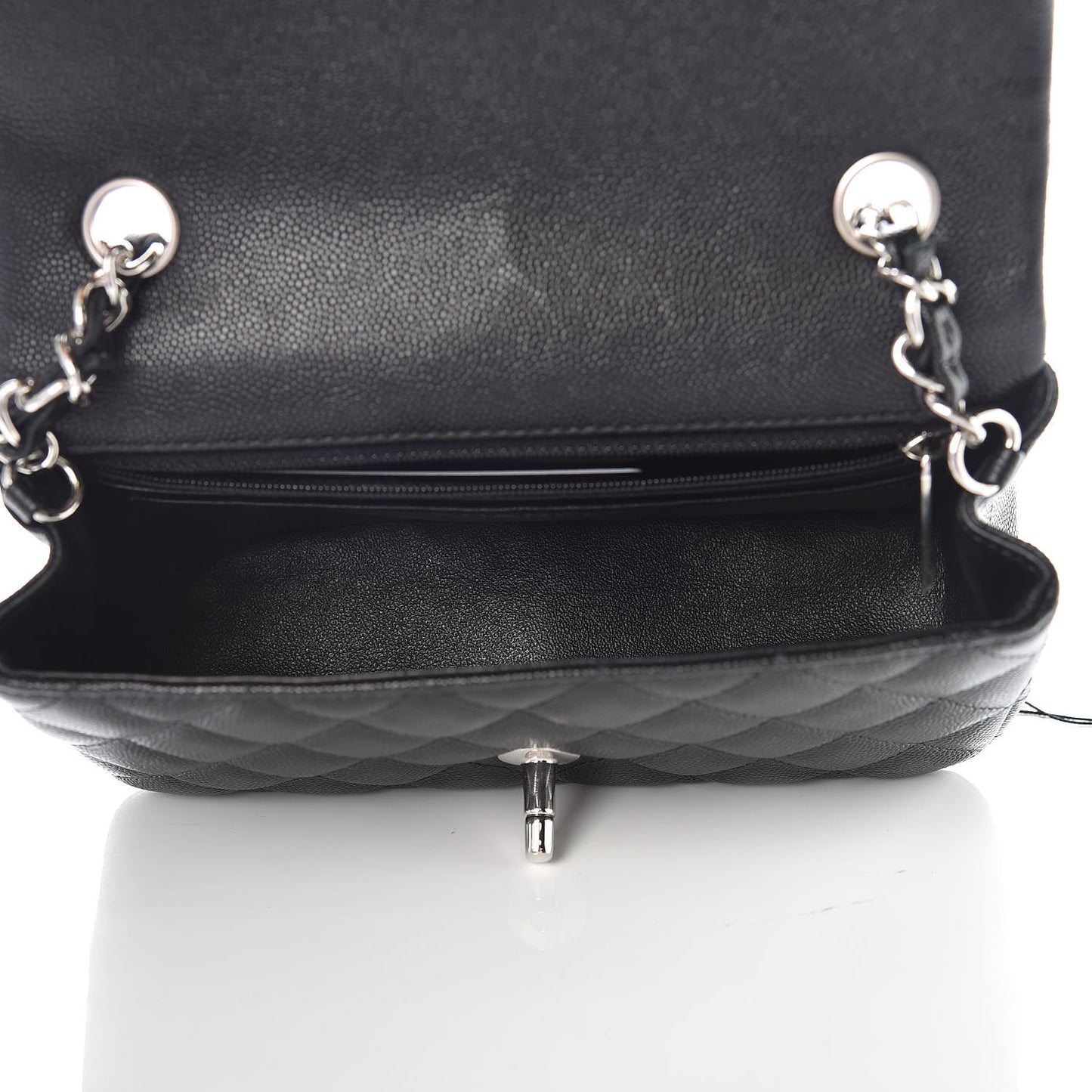 Caviar Quilted Mini Rectangular Flap Black