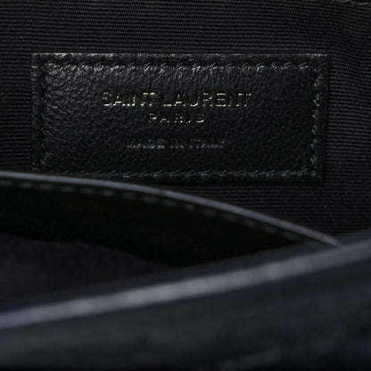 Saint Laurent Crinkled Calfskin Matelasse Monogram Medium Niki Chain Satchel Deep Marine 7 of 10
