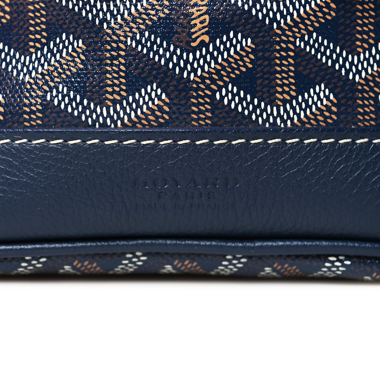 Goyardine Petit Flot Bucket Bag PM Navy