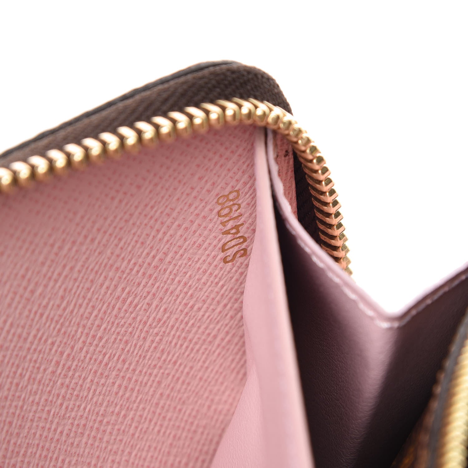 Louis Vuitton Damier Ebene Clemence Wallet Rose Ballerine 7 of 10