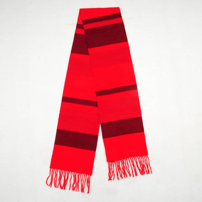 Burberry Merino Wool Cashmere Check Scarf Red 3 of 4