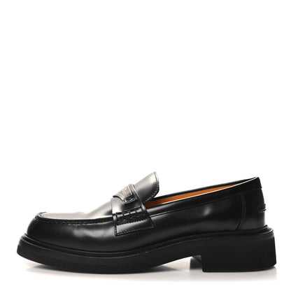 Christian Dior Brushed Calfskin Boy Loafers 39.5 Black 1 of 9