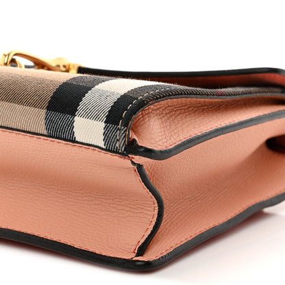 Burberry Derby Calfskin House Check Small Macken Crossbody Bag Copper Pink 11 of 15