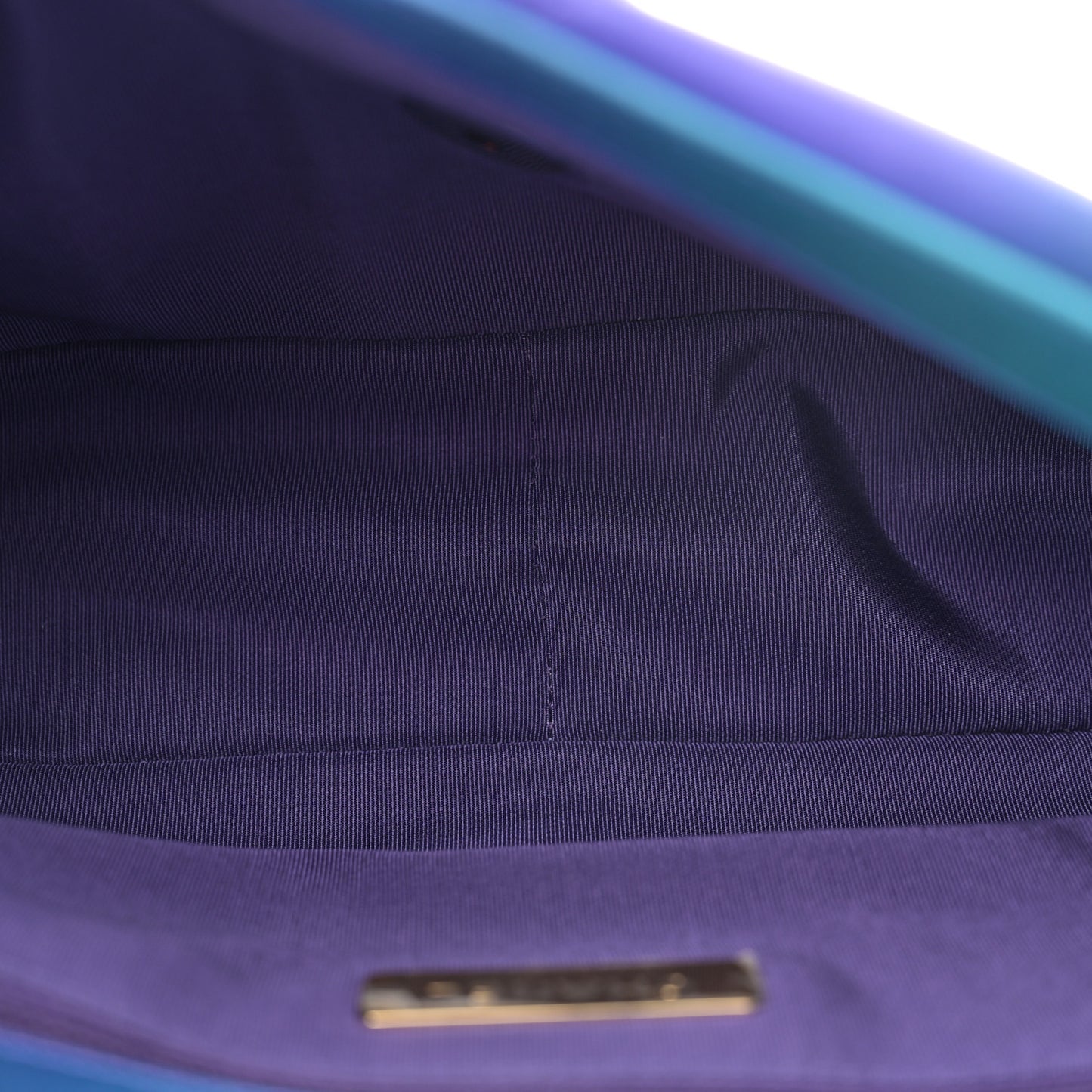 Tie Dye Calfskin Quilted Medium Chanel 19 Flap Blue Purple