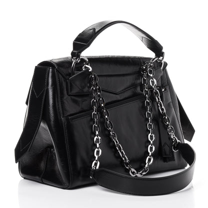 Givenchy Creased Patent Calfskin Medium ID Flap Black 2 of 4