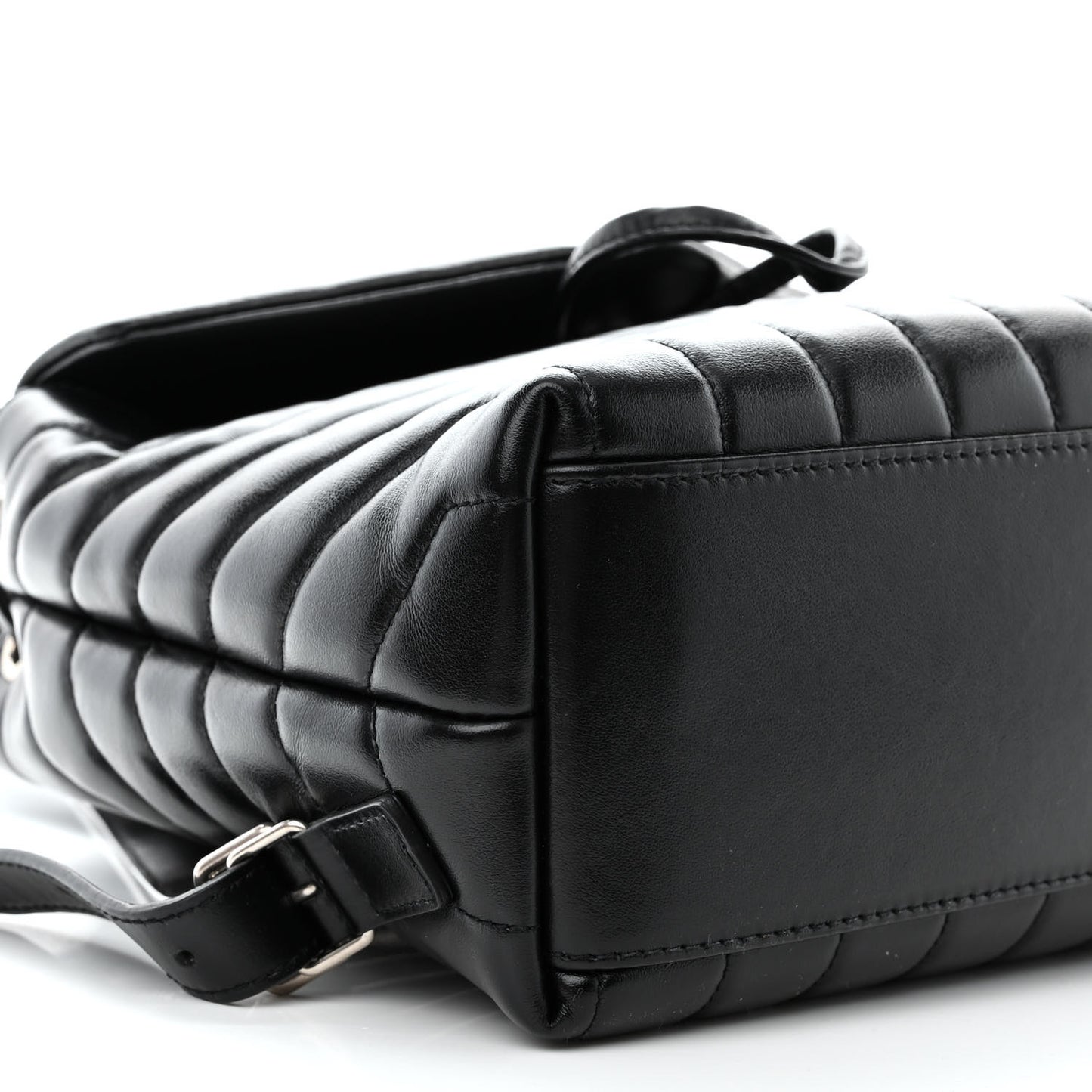 Calfskin Y Quilted Monogram Small Loulou Backpack Black