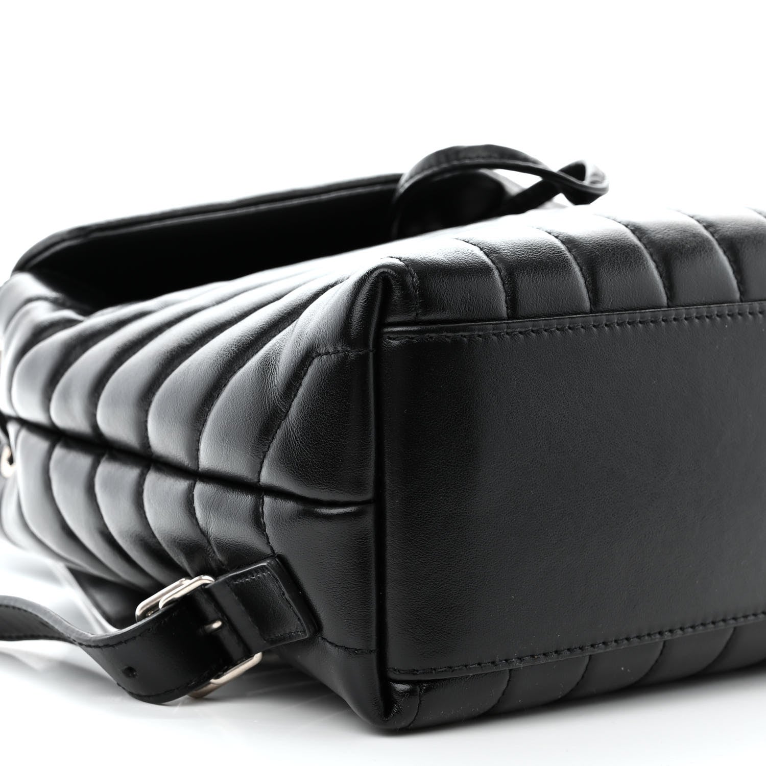 Saint Laurent Calfskin Y Quilted Monogram Small Loulou Backpack Black 10 of 13