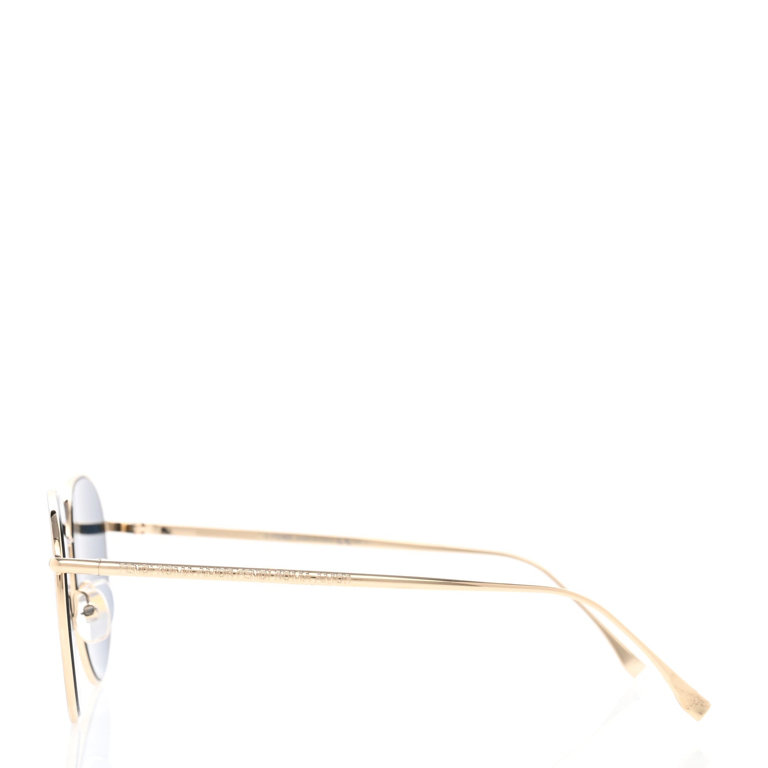 Fendi Metal Aviator Sunglasses FF 0379/G/S Gold 3 of 7