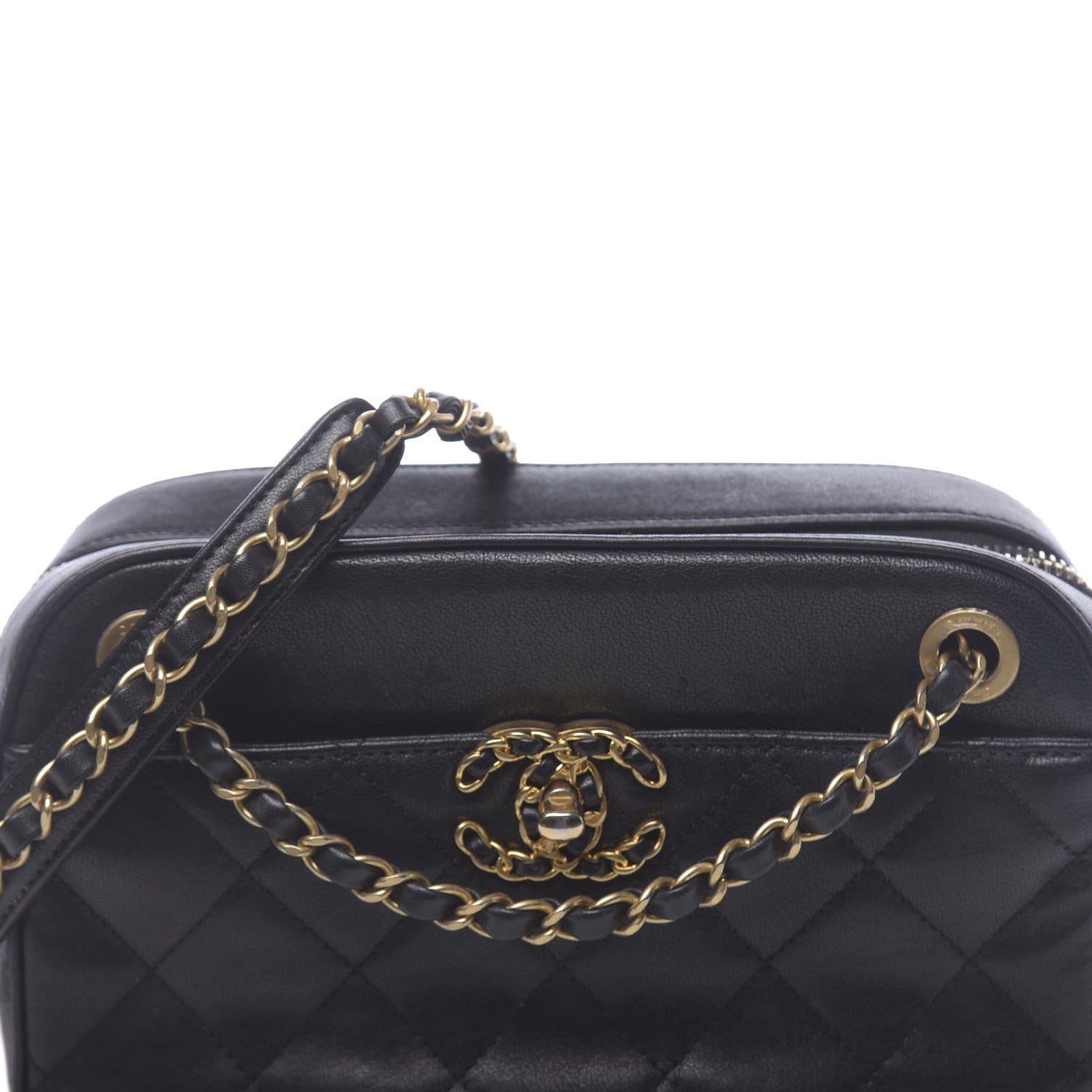 Chanel Goatskin Quilted 19 Camera Case Black 10 of 11