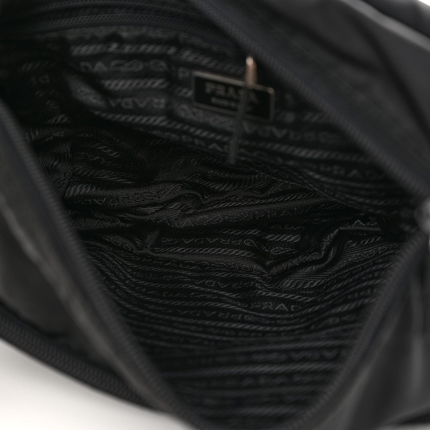 Prada Tessuto Nylon Messenger Bag Black 5 of 9
