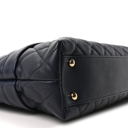 Chanel Caviar Quilted Rolled Up Tote Navy 9 of 10