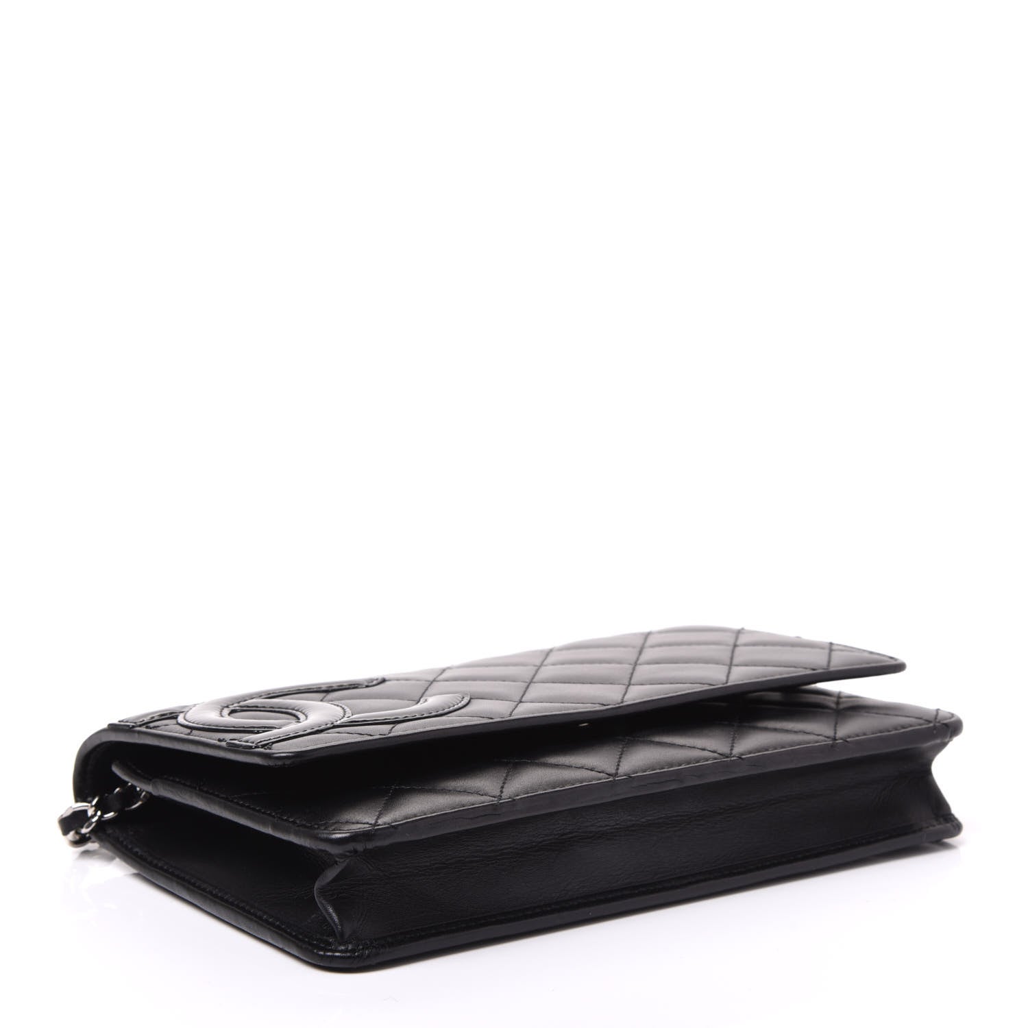 Chanel Calfskin Quilted Cambon Wallet On Chain WOC Black 3 of 8