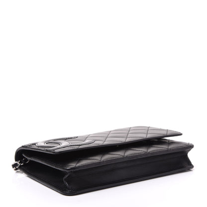 Chanel Calfskin Quilted Cambon Wallet On Chain WOC Black 3 of 8