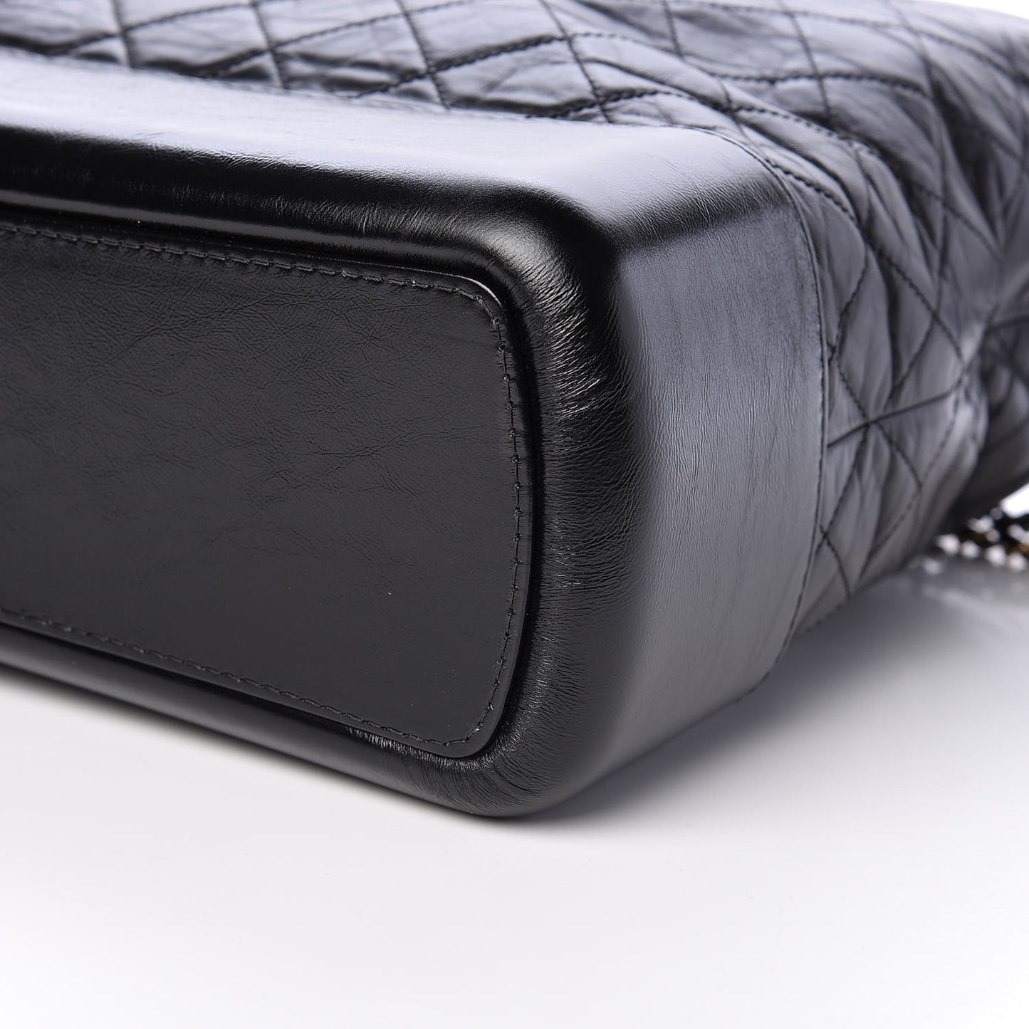Calfskin Quilted Large Gabrielle Shopping Tote Black