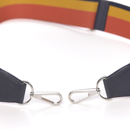 Hermes Toile Taurillon Clemence 50mm Shoulder Strap Blue Nuit 4 of 4