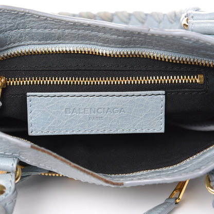 Balenciaga Agneau Giant 12 Gold Hardware Mini City Bleu Opaline 6 of 15