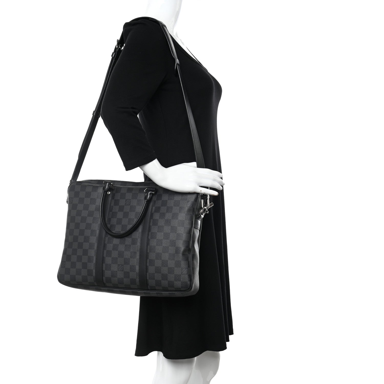 Louis Vuitton Damier Graphite Porte Documents Voyage PM 2 of 16