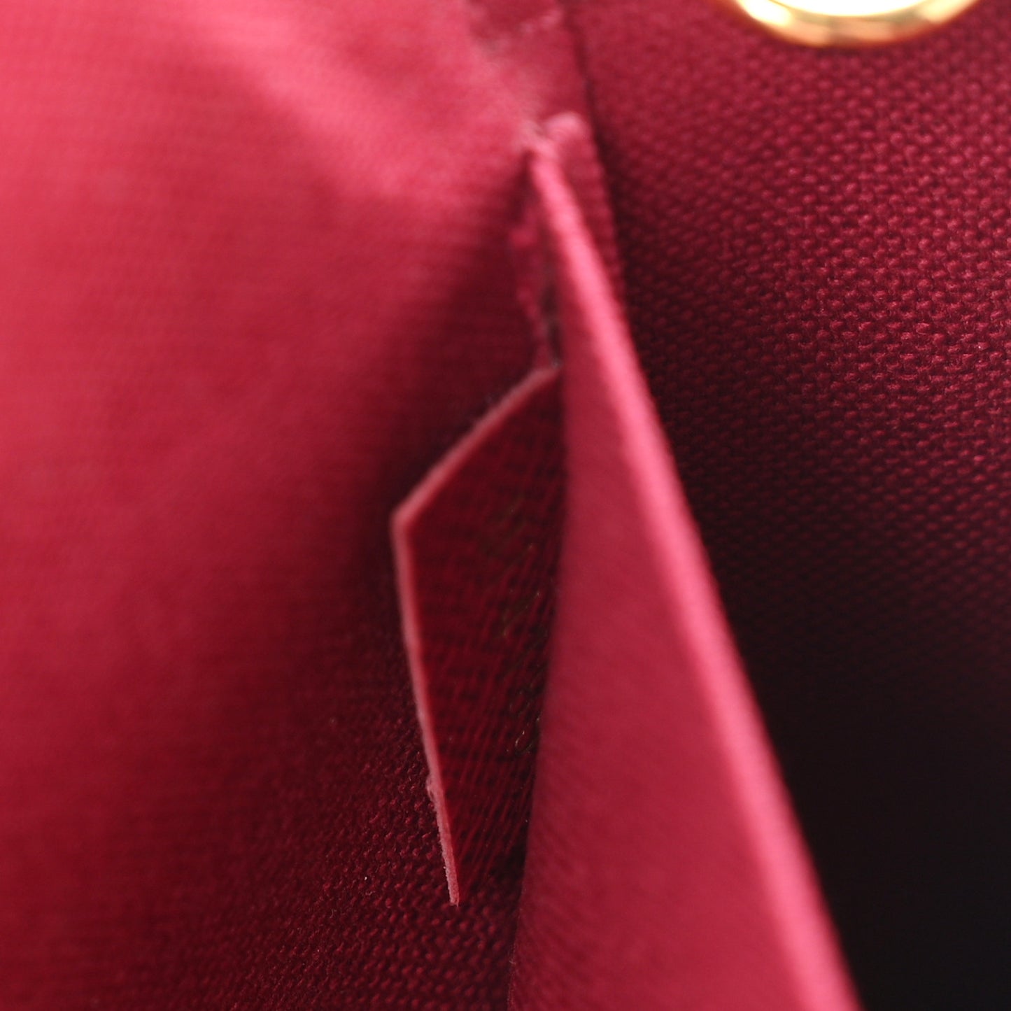 Monogram Pochette Felicie Chain Wallet Fuchsia