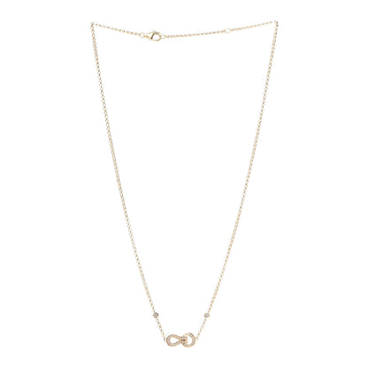 Cartier 18K Yellow Gold Diamond Agrafe Pendant Necklace 3 of 7