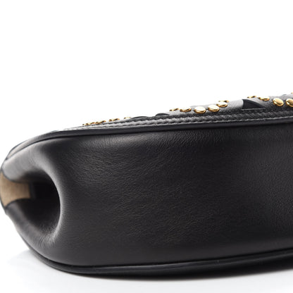 Chloe Calfskin Suede Studded Mini Drew Shoulder Bag Black 6 of 10