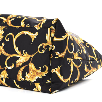 Versace Nylon Baroque Print Tote Black 10 of 10