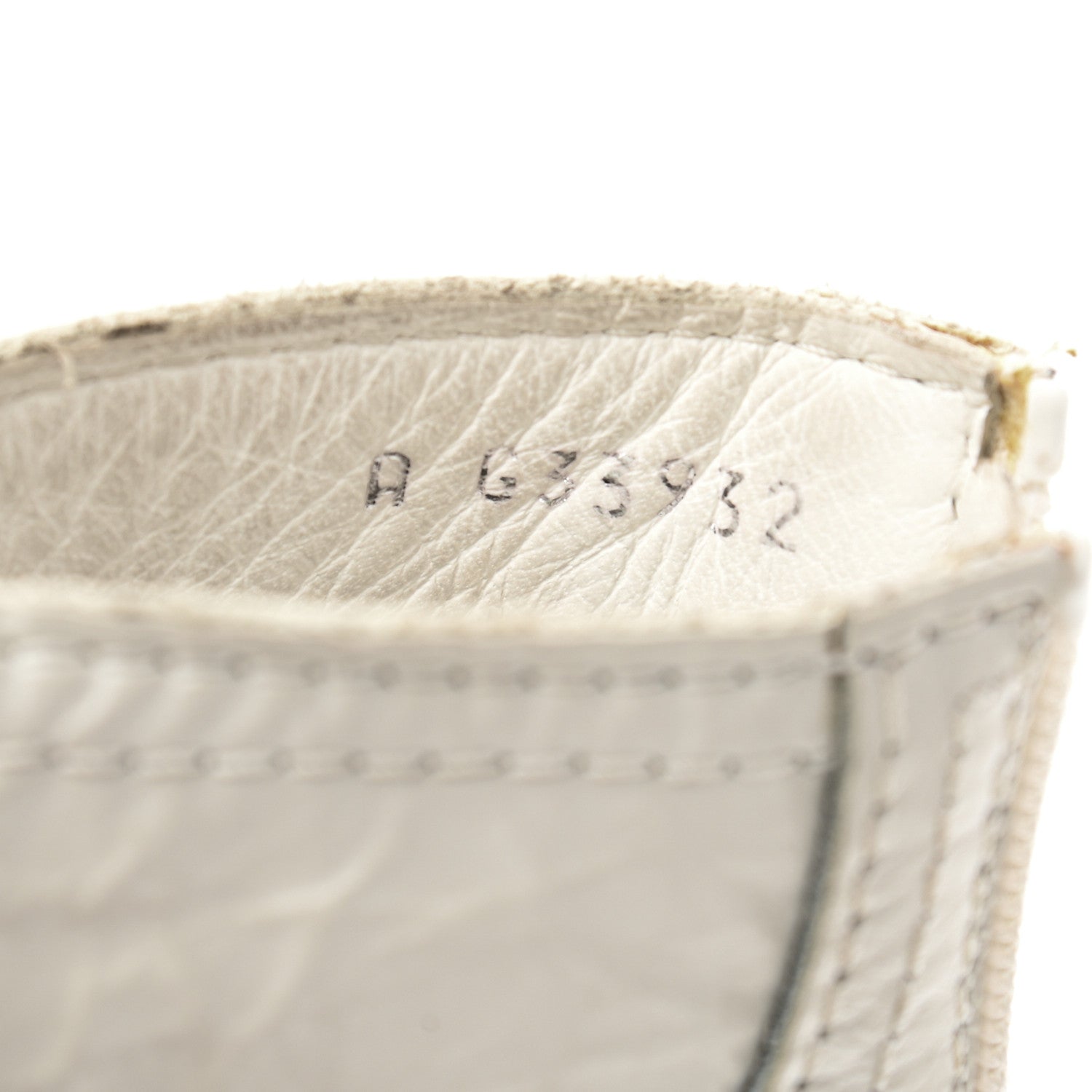 Chanel Crackled Calfskin Pearl Chain CC Short Boots 35 White 8 of 10