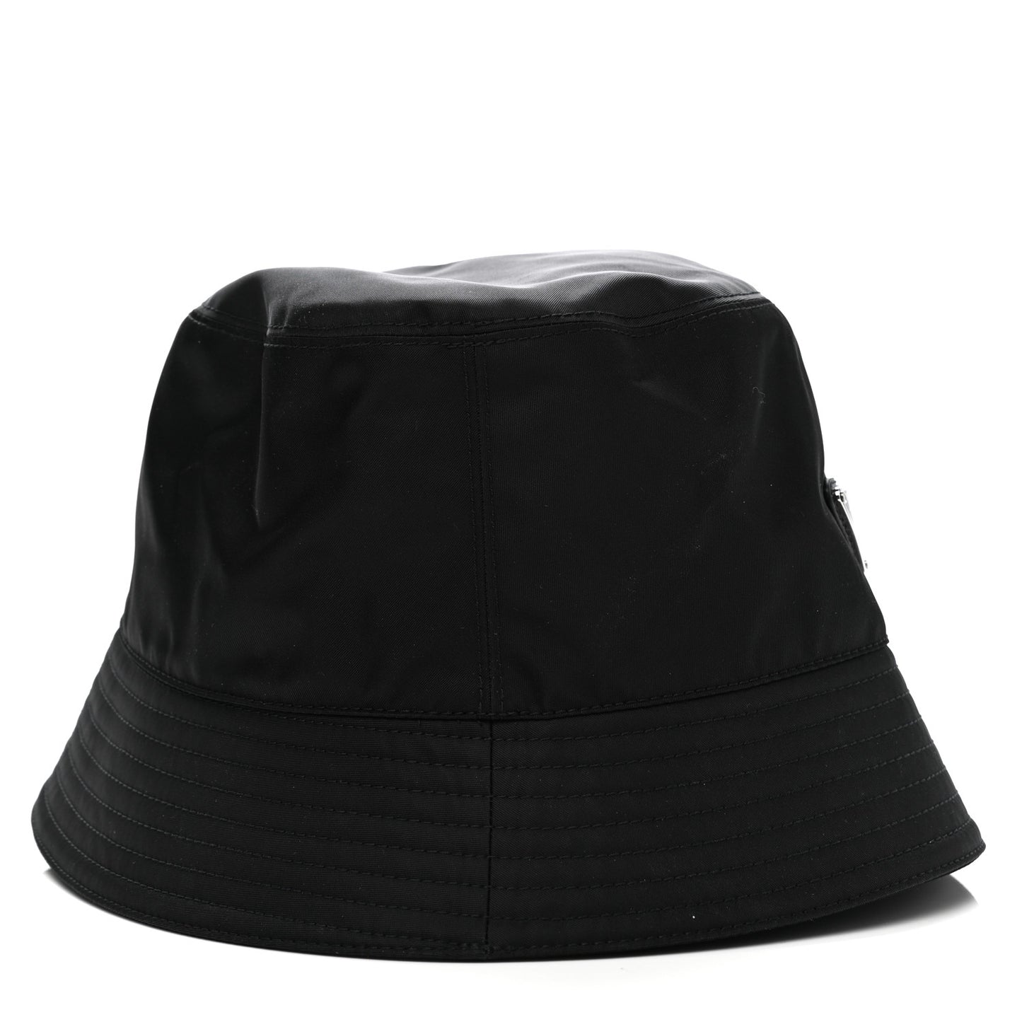 Re-Nylon Metal Triangle Logo Womens Bucket Hat S Black